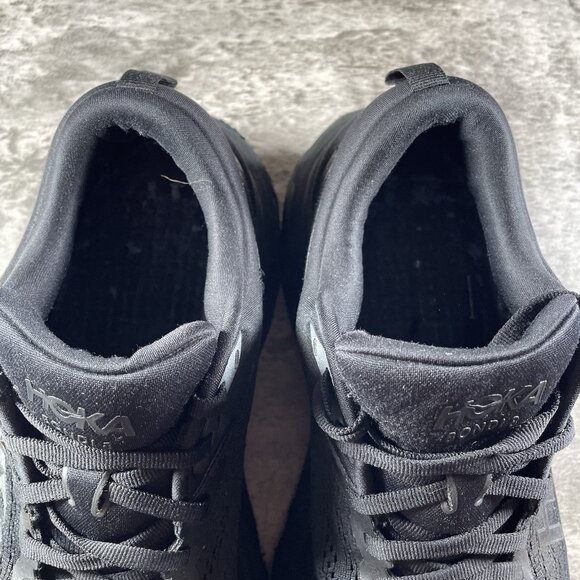 Hoka One One Bondi 8 Running Shoes Triple Black Men’s Sz 9.5 D Great Condition main image 9